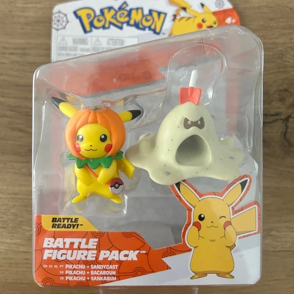 Pokémon Battle Figure Pack - Halloween Pikachu & Sandygast (Jazwares)- NWT